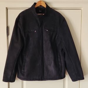Claiborne Men's Black Suede-like Jacket LG